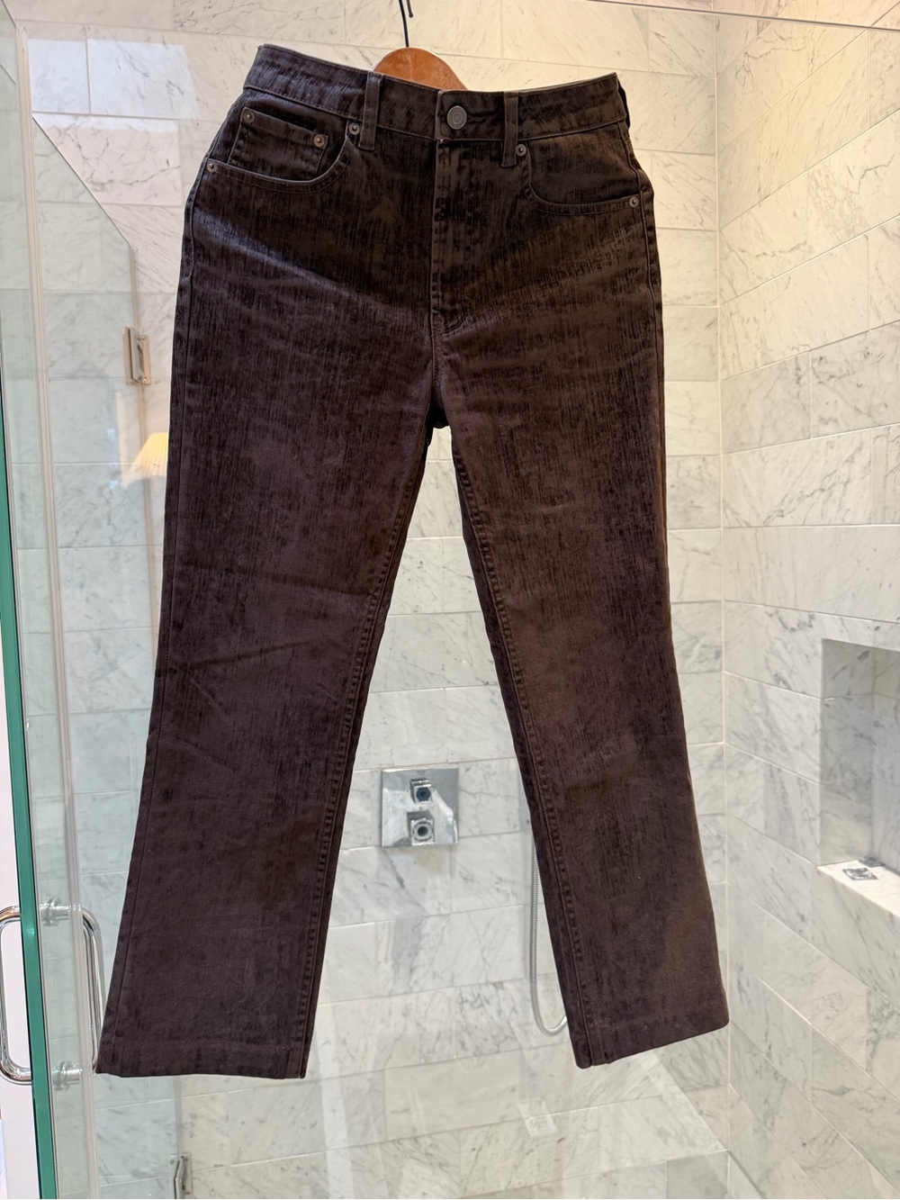 Zara Women's Straight Leg Jeans - Dark Brown